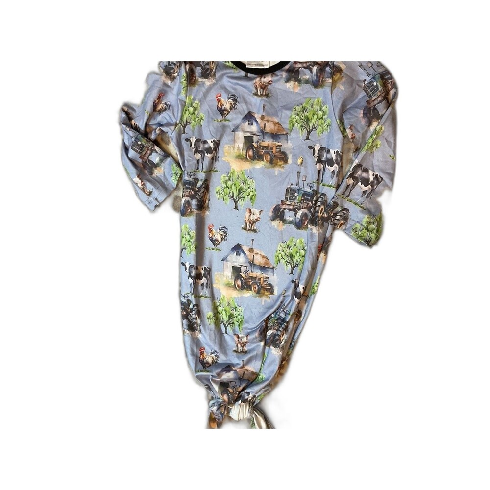 Soft Farmer Baby Sleep Sack With Tie One Size